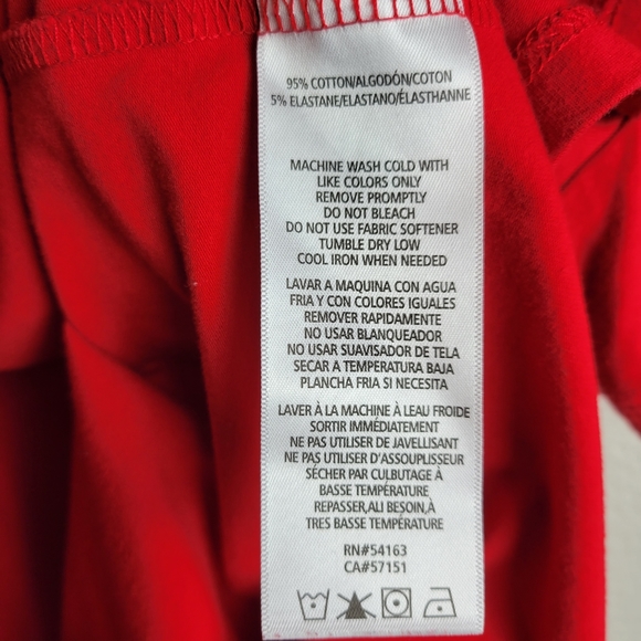 Tommy Hilfiger | Graphic Logo Shirt Red Tshirt Top Small - Picture 5 of 6